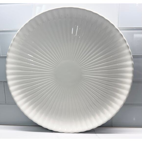 VINTAGE/MCM - 14" Ernest Sohn Creations, Ribbed Porcelain Serving Platter - Picture 4 of 7
